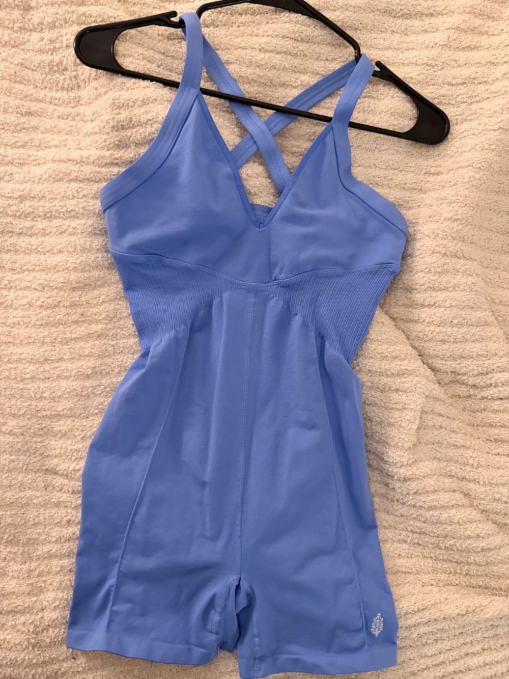 Free People (FP) Movement Good Karma Runsie Jumpsuit / Blue / Medium-Large